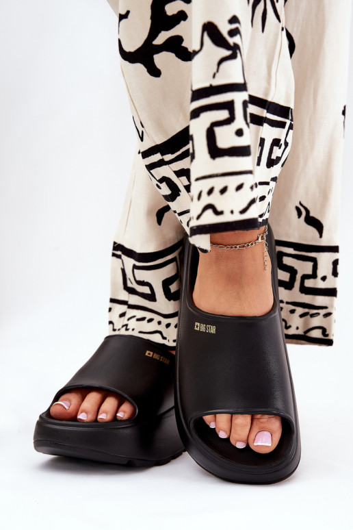  Moteriškos šlepetės su platforma Big Star RR274A567 Juodos spalvos