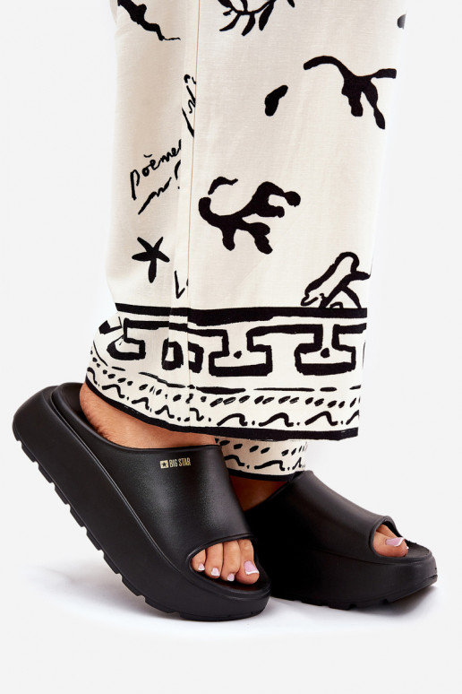  Moteriškos šlepetės su platforma Big Star RR274A567 Juodos spalvos