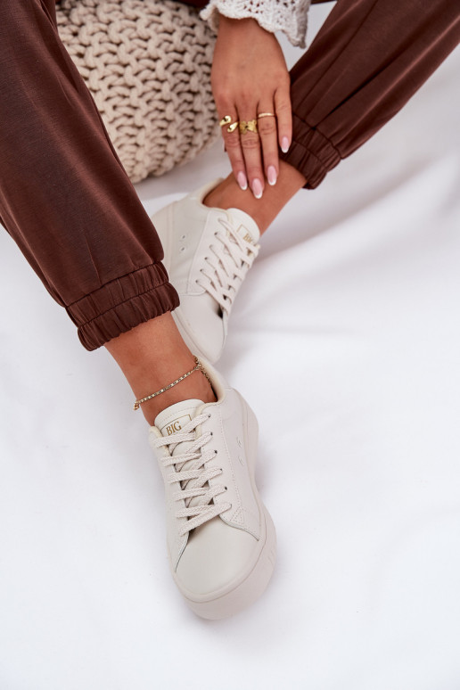  Laisvalaikio bateliai iš eko odos Big Star NN274578 smėlio spalvos