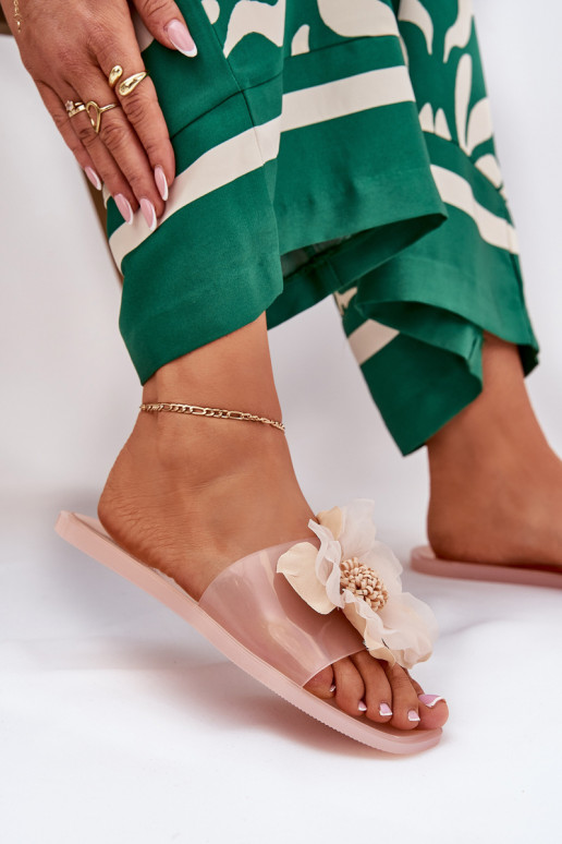  lygiapadžiai Moteriškos šlepetės Ze Sztucznym  Nude Vobetta