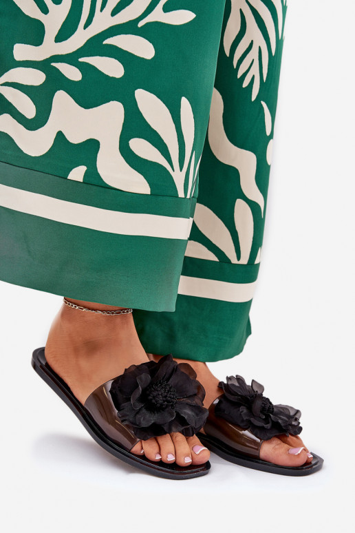  lygiapadžiai Moteriškos šlepetės Ze Sztucznym  Juodos spalvos Vobetta