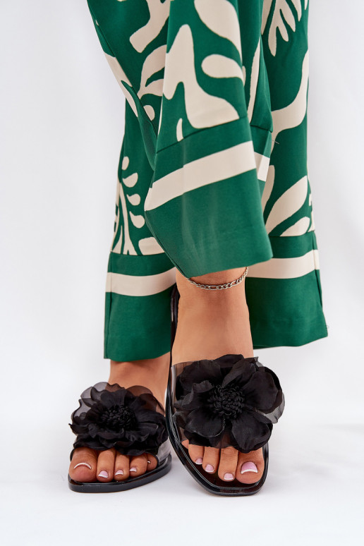  lygiapadžiai Moteriškos šlepetės Ze Sztucznym  Juodos spalvos Vobetta