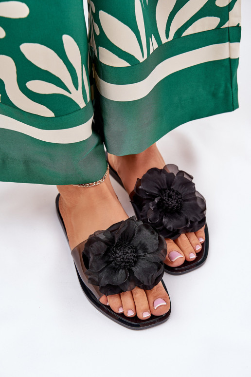  lygiapadžiai Moteriškos šlepetės Ze Sztucznym  Juodos spalvos Vobetta