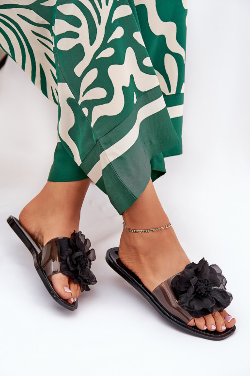  lygiapadžiai Moteriškos šlepetės Ze Sztucznym  Juodos spalvos Vobetta