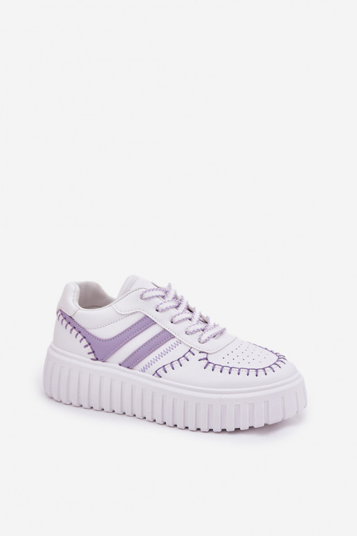 modelio batai  su platforma Violetinės spalvos Ofenale  modelio batai  su platforma Violetinės spalvos Ofenale