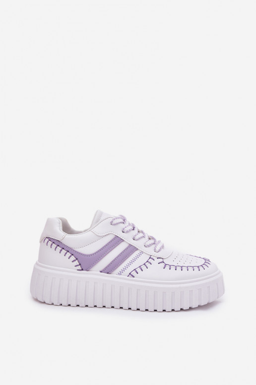 modelio batai  su platforma Violetinės spalvos Ofenale  modelio batai  su platforma Violetinės spalvos Ofenale