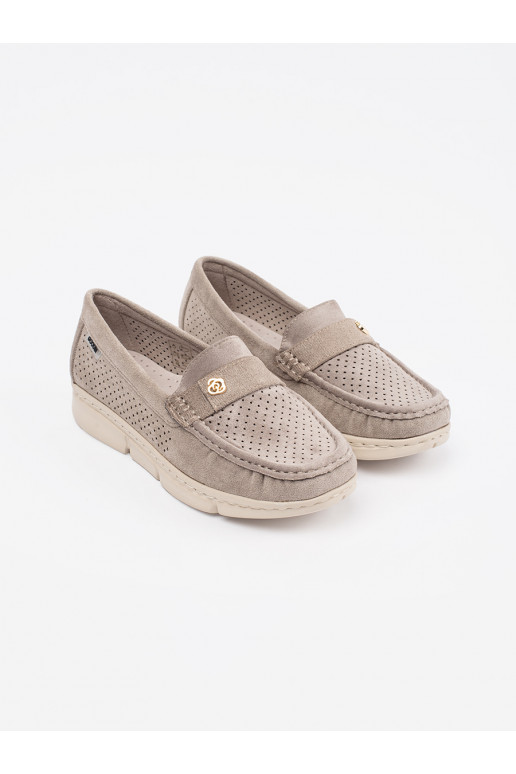 smėlio spalvos  mokasinai ze m elementem