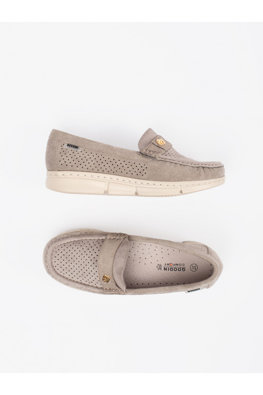 smėlio spalvos  mokasinai ze m elementem
