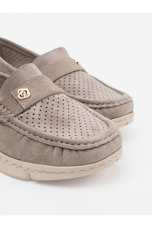 smėlio spalvos  mokasinai ze m elementem