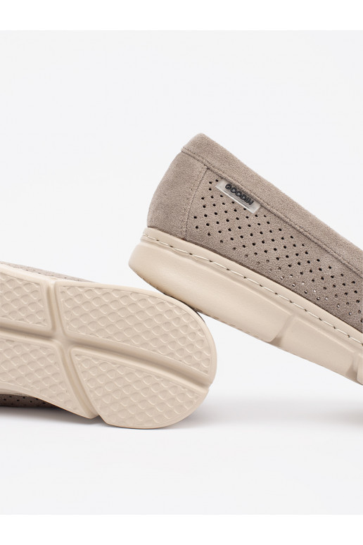 smėlio spalvos  mokasinai ze m elementem