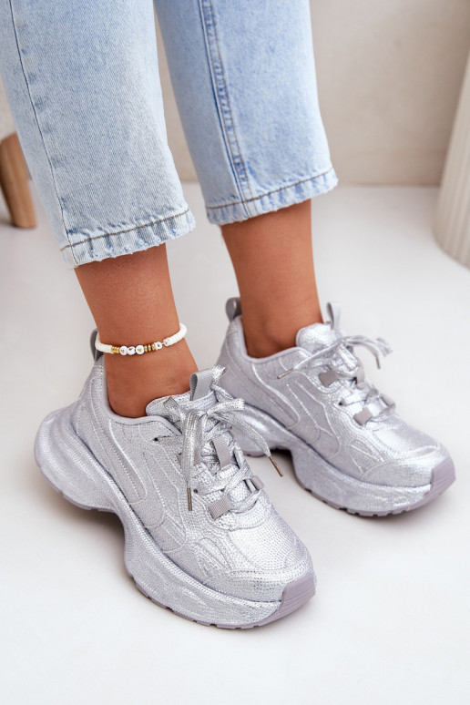  modelio batai  Dekoruotos Cyrkoniami sidabro spalvos Porrot