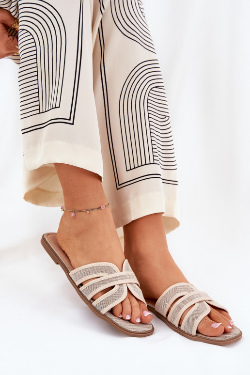  Šlepetės  smėlio spalvos Scazze