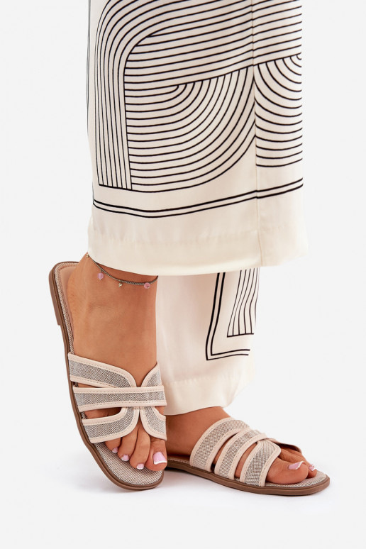  Šlepetės  smėlio spalvos Scazze