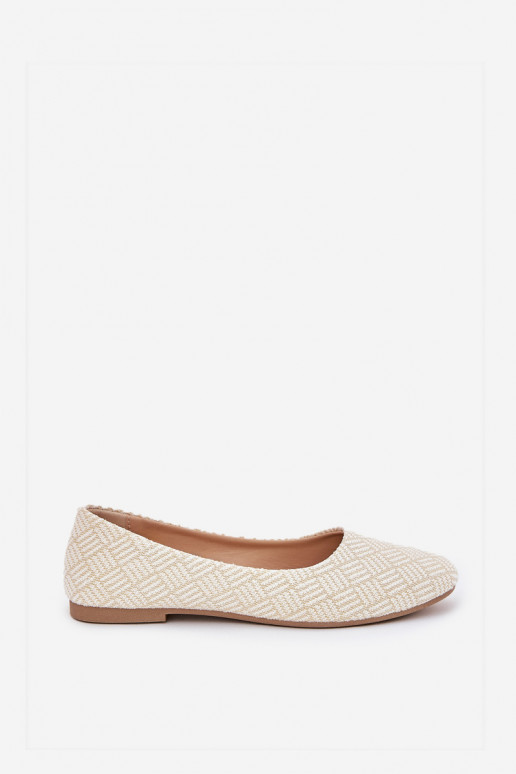 Balerinos  su blizgesiu aukso spalvos Tatorelis