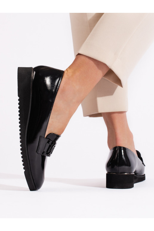 Juodos spalvos  lords stiliaus batai su platforma