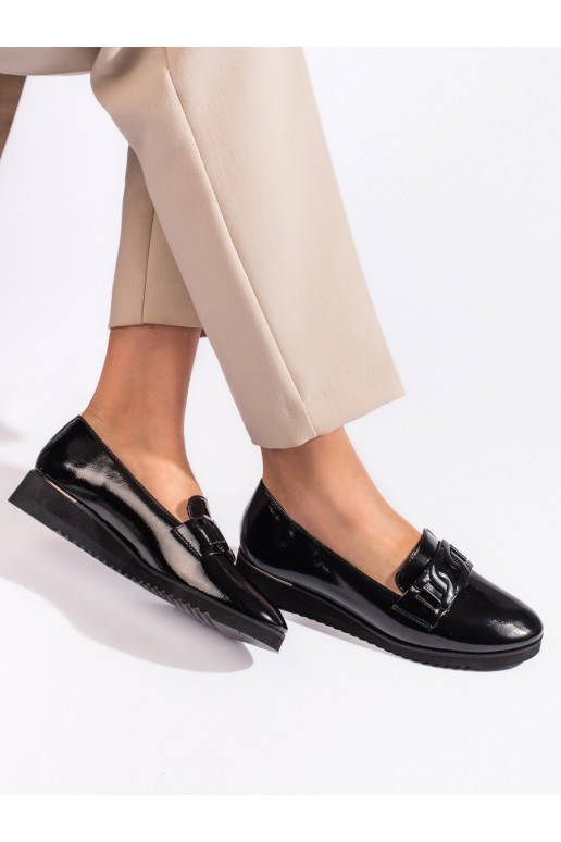 Juodos spalvos  lords stiliaus batai su platforma