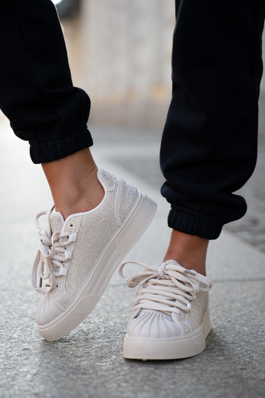 Sneakers modelio batai Moteriškas Su dekoracija su platforma smėlio spalvos Eanneth Sneakers modelio batai Moteriškas Su dekoracija su platforma smėlio spalvos Eanneth