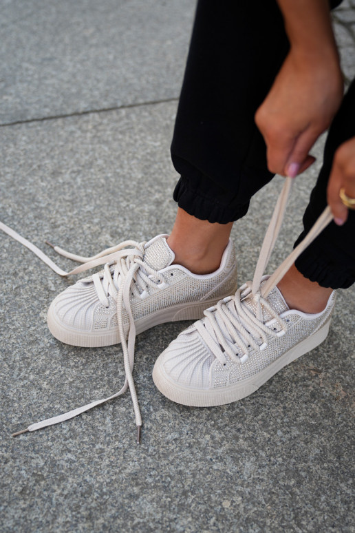 Sneakers modelio batai Moteriškas Su dekoracija su platforma smėlio spalvos Eanneth Sneakers modelio batai Moteriškas Su dekoracija su platforma smėlio spalvos Eanneth