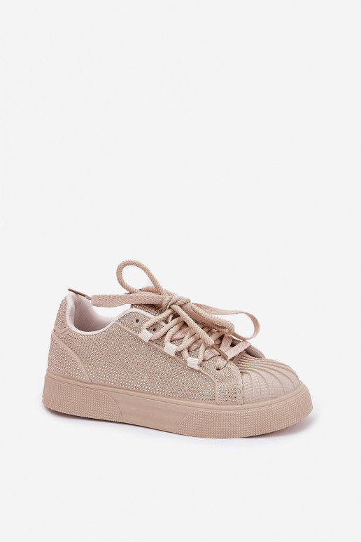 Sneakers modelio batai Moteriškas Su dekoracija su platforma smėlio spalvos Eanneth Sneakers modelio batai Moteriškas Su dekoracija su platforma smėlio spalvos Eanneth