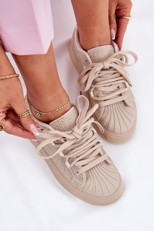 Sneakers modelio batai Moteriškas Su dekoracija su platforma smėlio spalvos Eanneth Sneakers modelio batai Moteriškas Su dekoracija su platforma smėlio spalvos Eanneth
