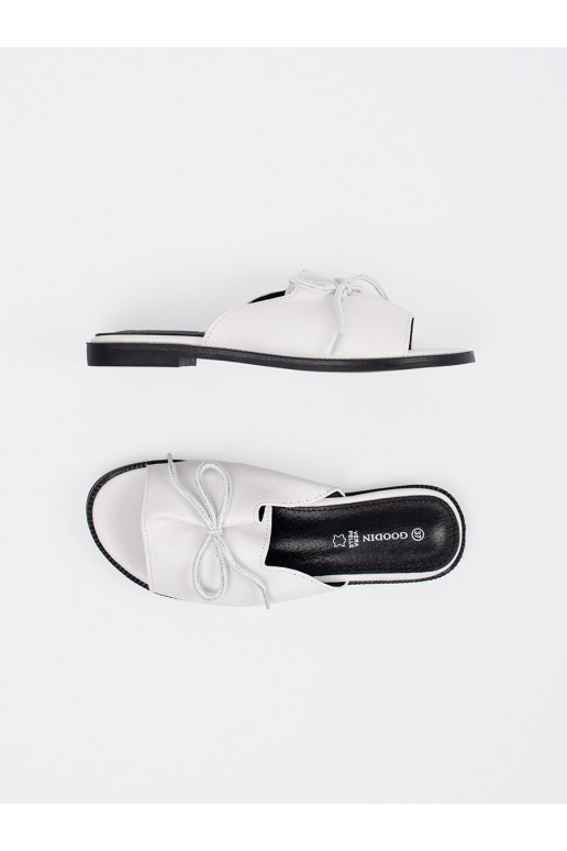 baltos spalvos Šlepetės  płaksie su bantuku baltos spalvos Šlepetės  płaksie su bantuku