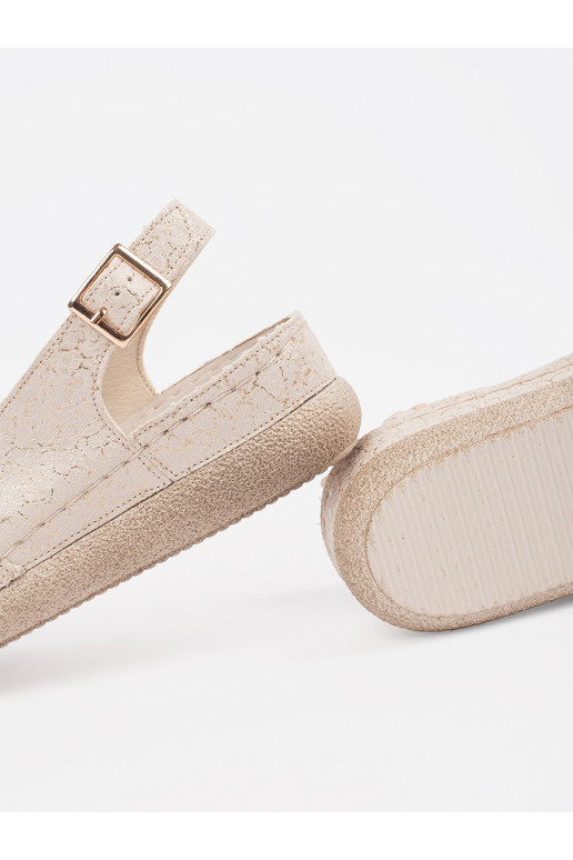 smėlio spalvos sandalai ze skórzaną wkładką smėlio spalvos sandalai ze skórzaną wkładką