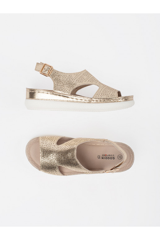 aukso spalvos sandalai na j platformie aukso spalvos sandalai na j platformie