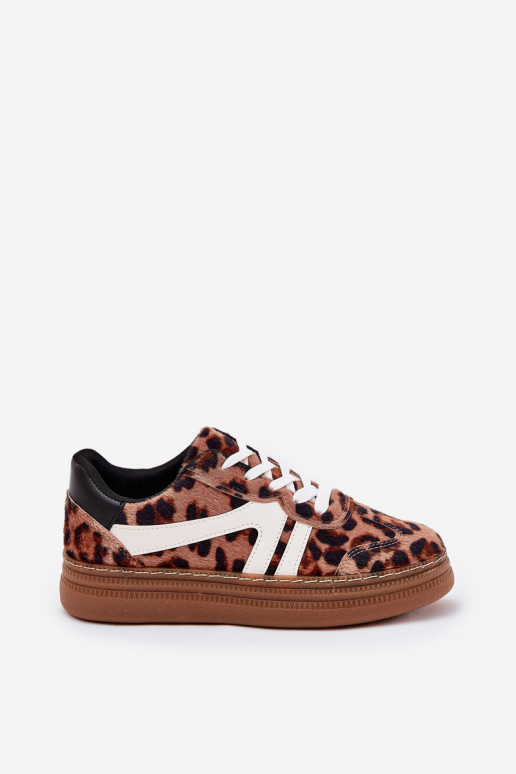 modelio batai su platforma su leopardo kailio raštais rudos spalvos Totter   modelio batai su platforma su leopardo kailio raštais rudos spalvos Totter