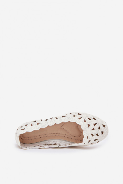 su aužūro elementais balerinos   Vaikiški su blizgesiu baltos spalvos Zindira