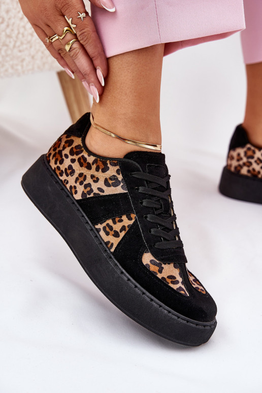  modelio batai  ir raštais su platforma Juodos spalvos Nativira