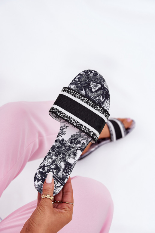  lygiapadžiai Moteriškos šlepetės Juodos spalvos Leysi