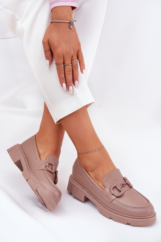 moteriški mokasinai Eko    Detalem chaki spalvos Seftass