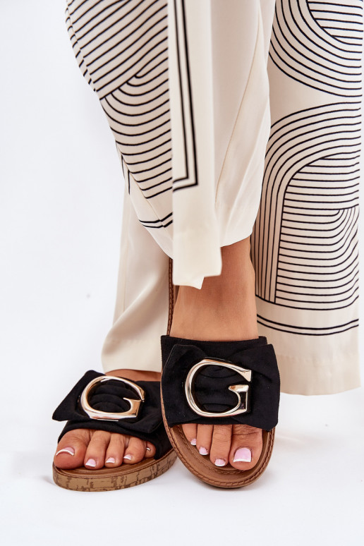 lygiapadžiai Moteriškos šlepetės  Detalem Juodos spalvos Nellodra