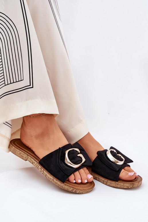 lygiapadžiai Moteriškos šlepetės  Detalem Juodos spalvos Nellodra