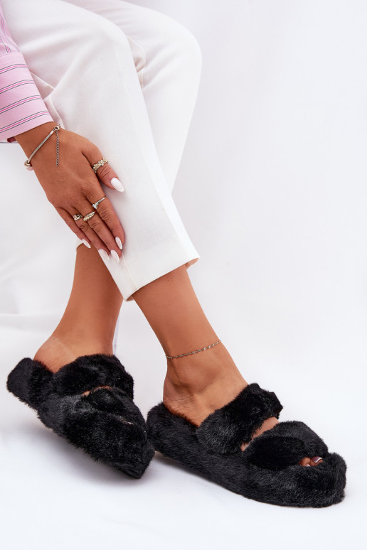  Šlepetės  su platforma Juodos spalvos Talfedi