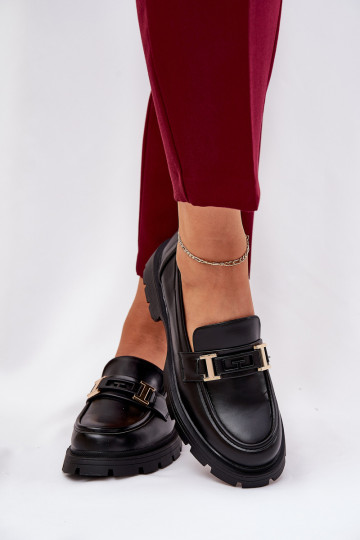 moteriški mokasinai iš eko odos Juodos spalvos Lomnela