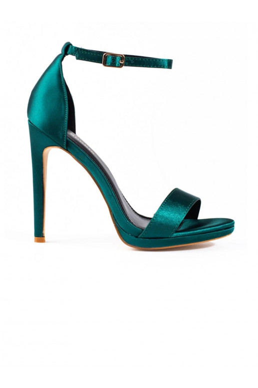 Žalios spalvos sandalai ant aukštakulnio moterims Žalios spalvos sandalai ant aukštakulnio moterims