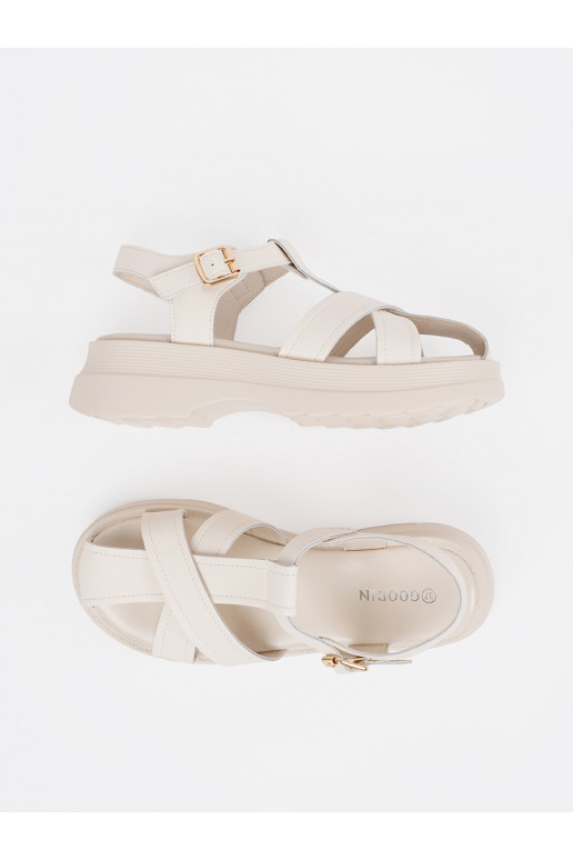 dramblio kaulo spalvos sandalai su masyviu kulnu