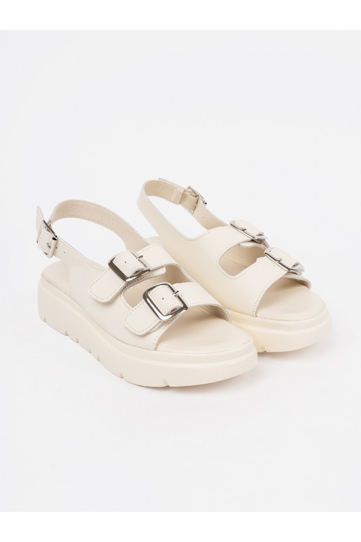 smėlio spalvos  sandalai su platforma