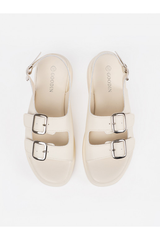 smėlio spalvos  sandalai su platforma