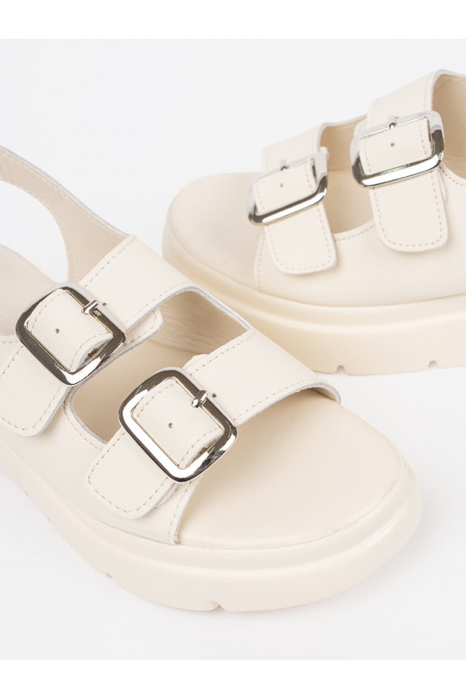 smėlio spalvos  sandalai su platforma