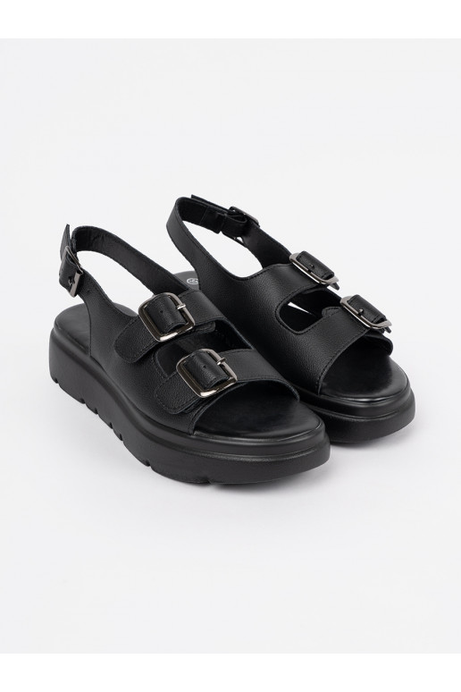 Juodos spalvos  sandalai su platforma