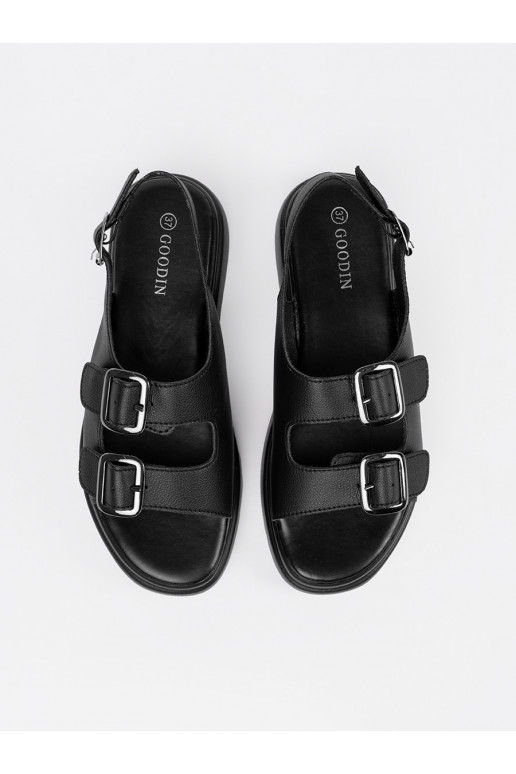 Juodos spalvos  sandalai su platforma