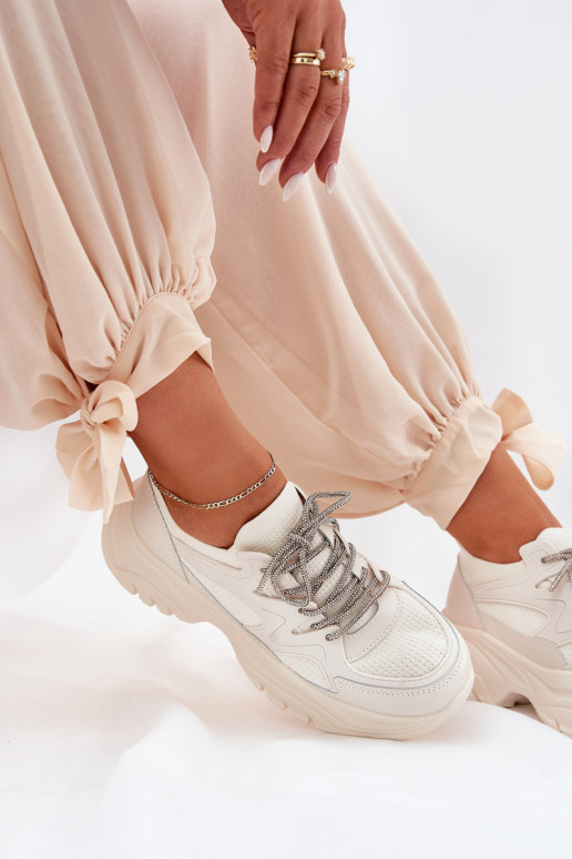  modelio batai  su platforma Ozdobnym m smėlio spalvos Evalianne