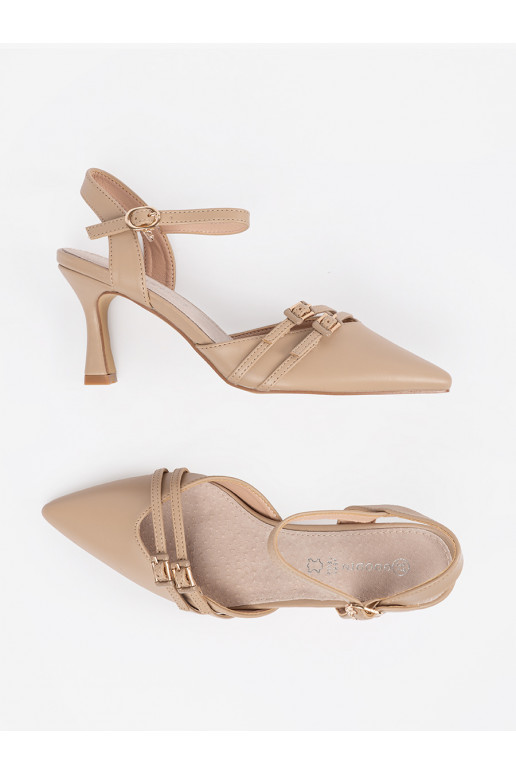 smėlio spalvos aukštakulniai 