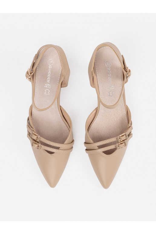 smėlio spalvos aukštakulniai 