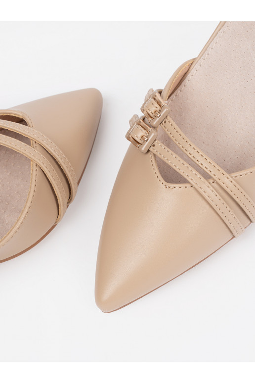 smėlio spalvos aukštakulniai 