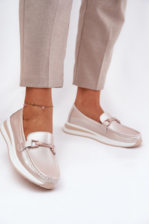   moteriški mokasinai S.Barski GR51-598 rausvų perlų spalvos