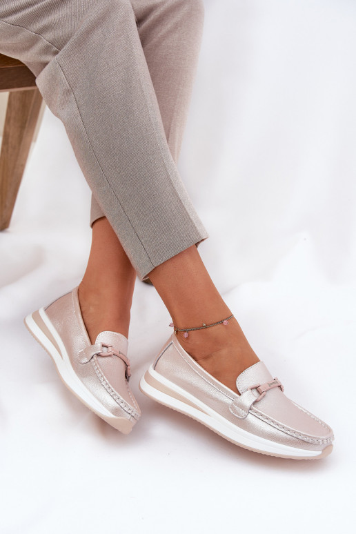   moteriški mokasinai S.Barski GR51-598 rausvų perlų spalvos