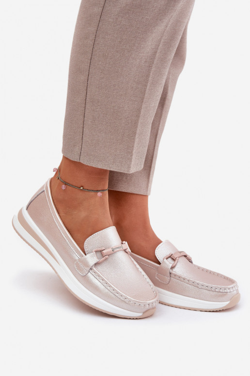   moteriški mokasinai S.Barski GR51-598 rausvų perlų spalvos